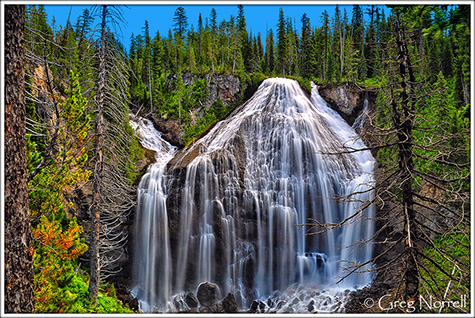 Union Falls in Yellowstone National Park